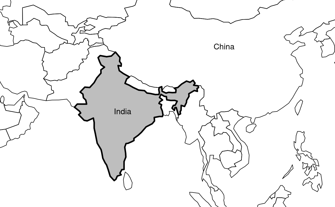 India in context, demonstrating the expandBB argument.