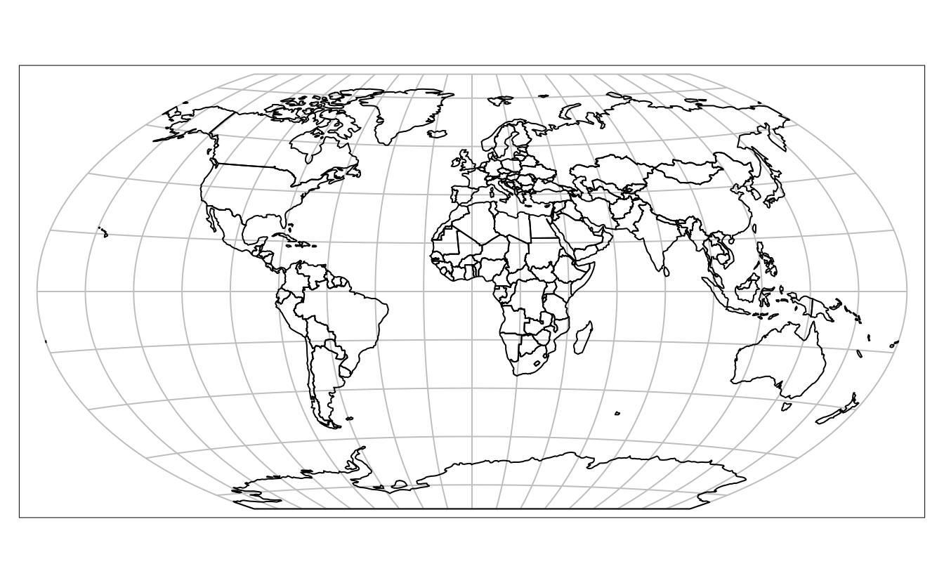 Winkel tripel projection of the world.